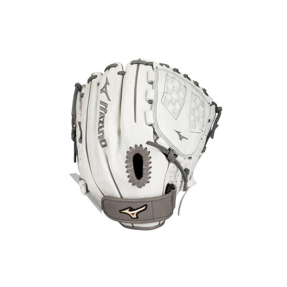 Mizuno Prime Elite Pitcher Fastpitch 12" - Bayan Eldiven - Beyaz/Gri Türkiye (GKTJRB-754)